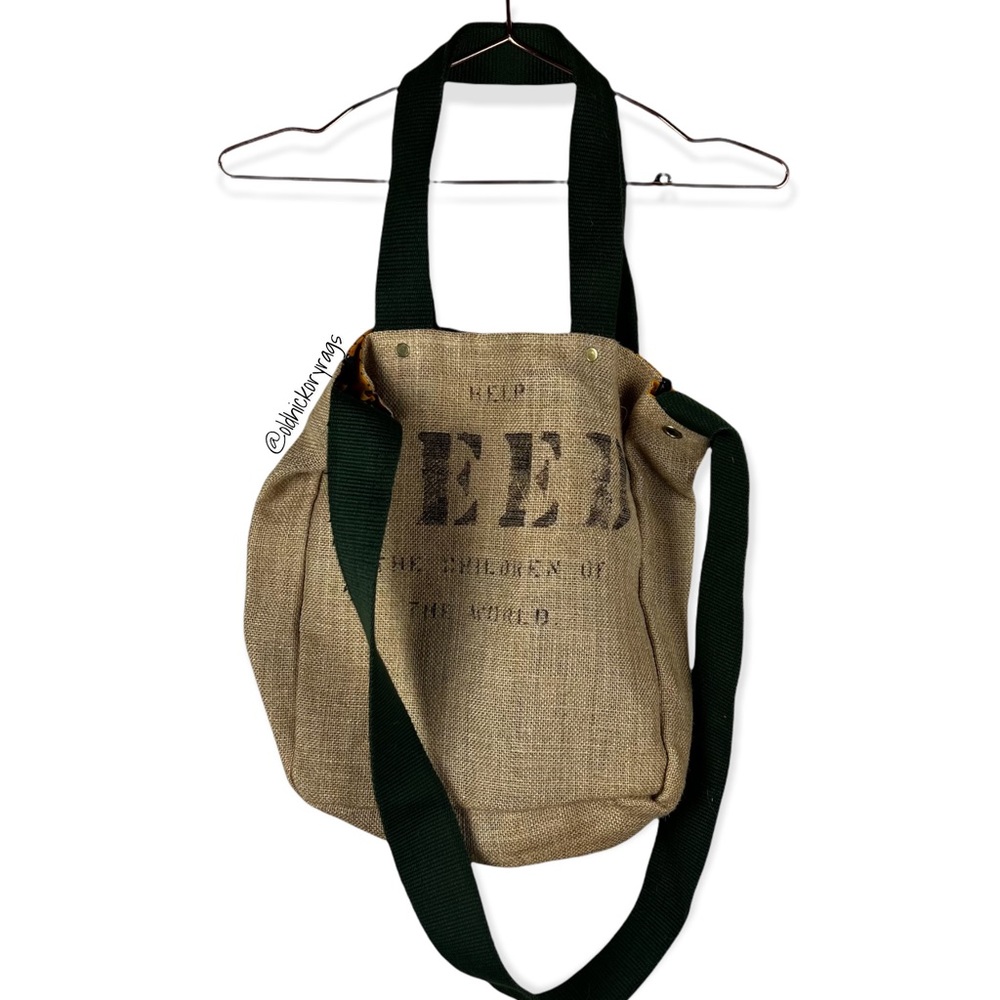 Feed Project Bag Made From Burlap Crossbody Purse
